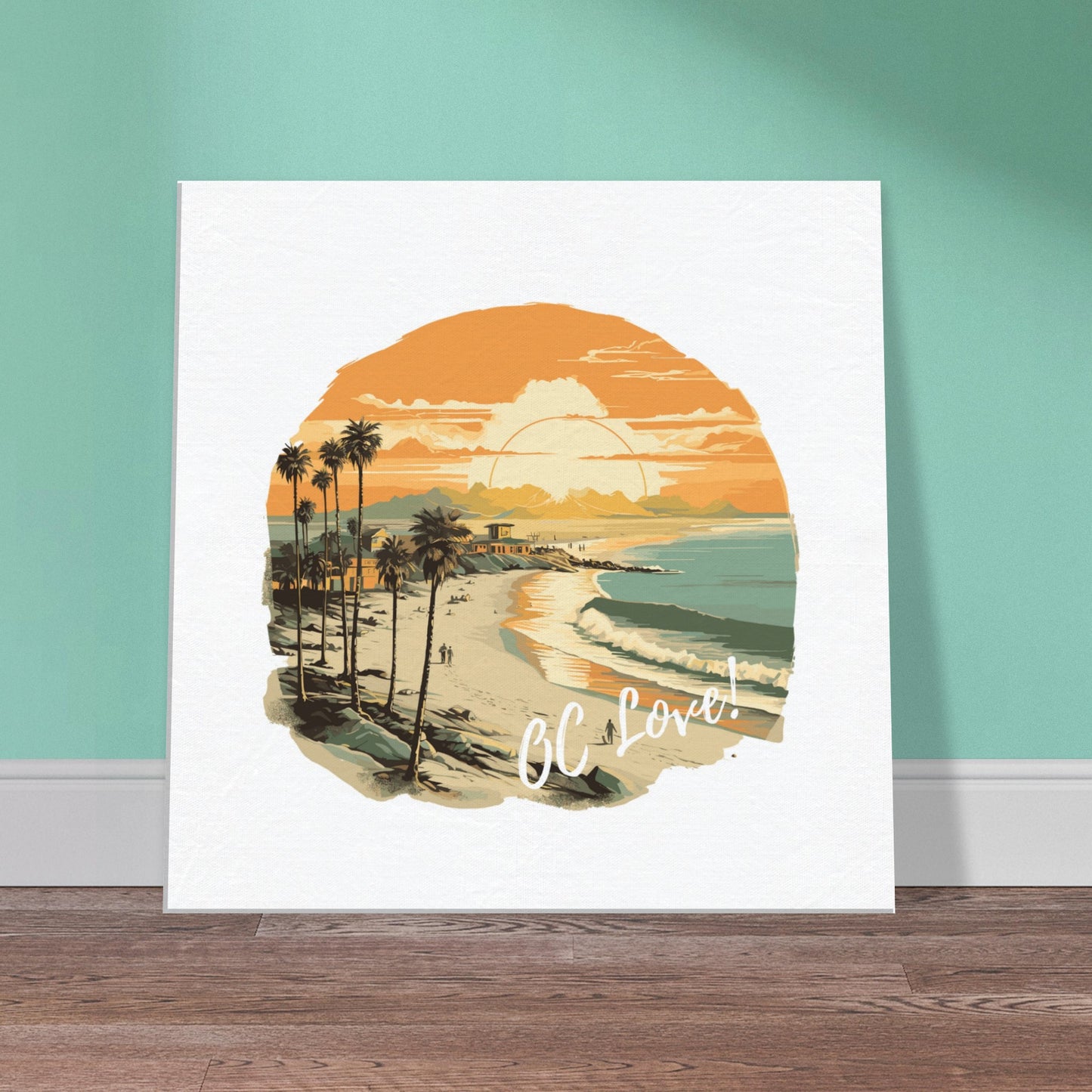 OC Love ❤️ Vintage Beach Canvas